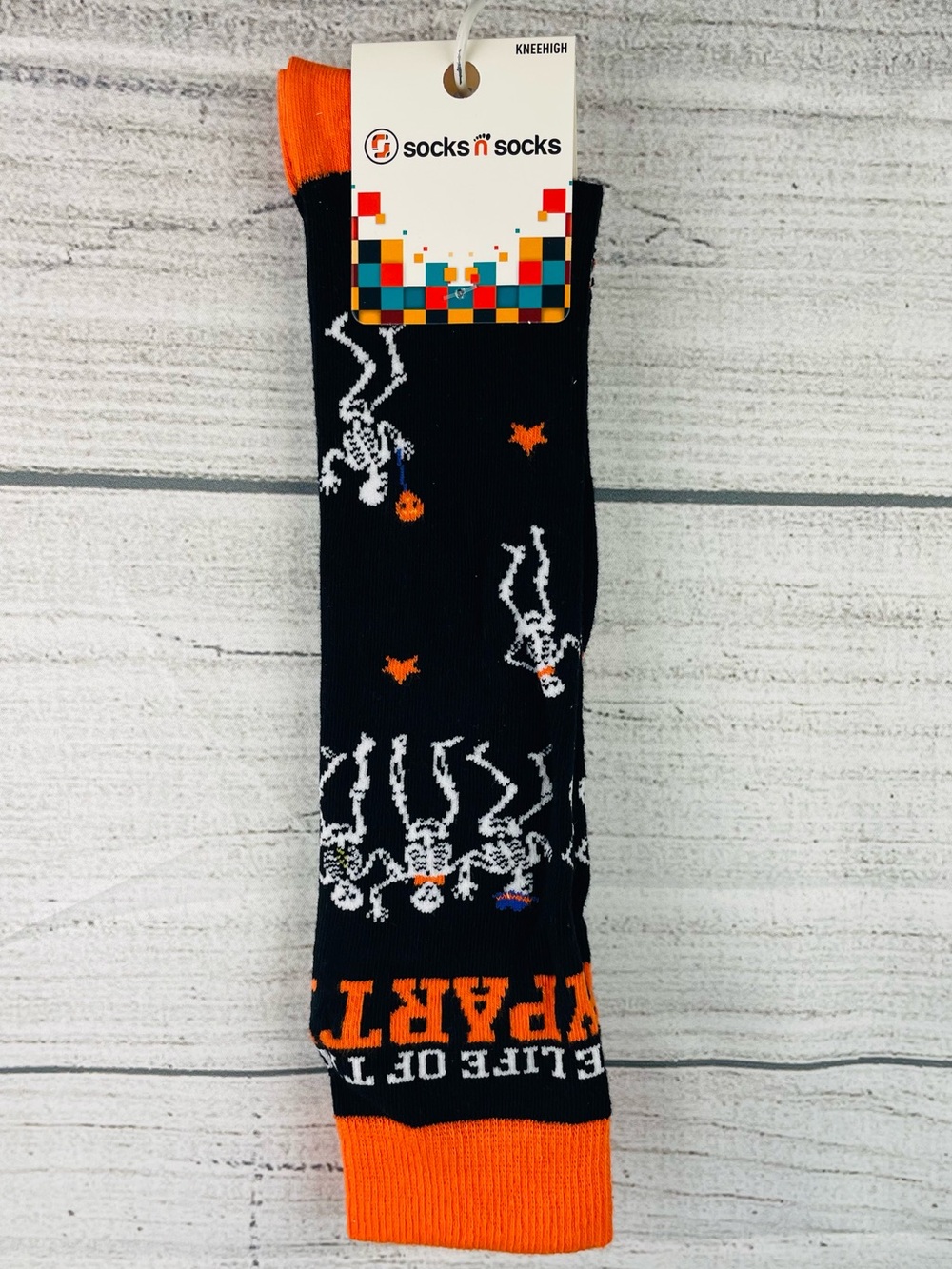 Socks n Socks Women's One Size Knee High Halloween Life Of Party Socks - NEW
